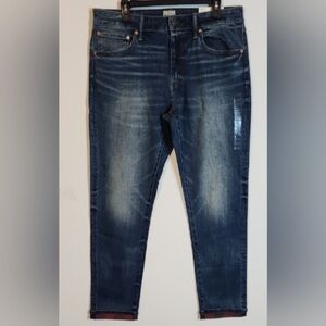 American Eagle Athletic Airflex Jean's With Plaid Cuffed NWT Size 34 X 32